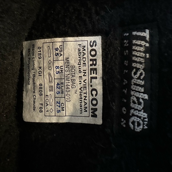 Sorel Black Insulated Footwear - Picture 4 of 4